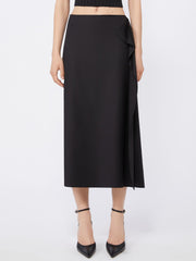 Ruffled skirt - Black