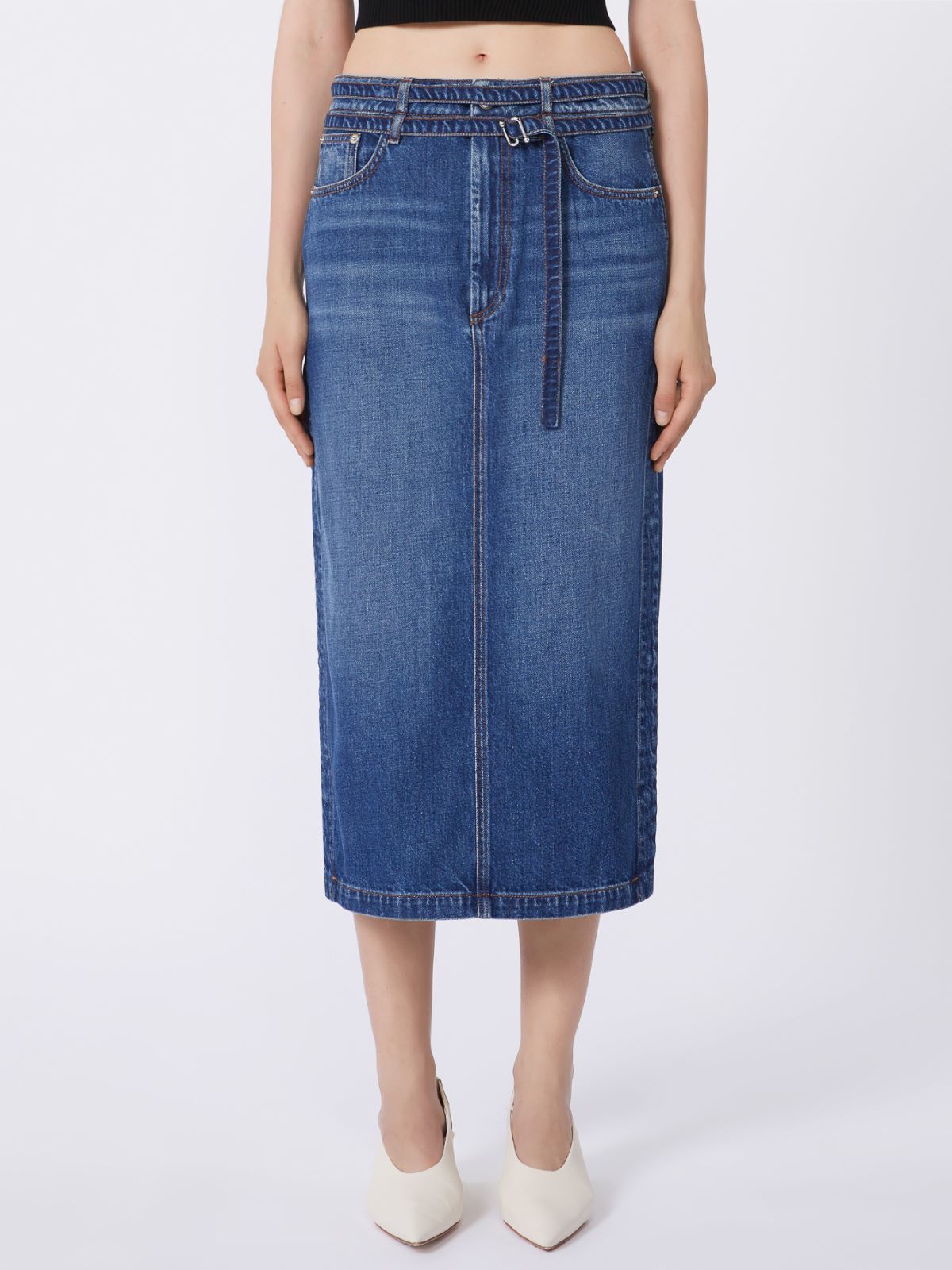 Denim skirt - Midnightblue