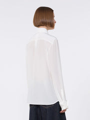 Slim-fit silk shirt - White
