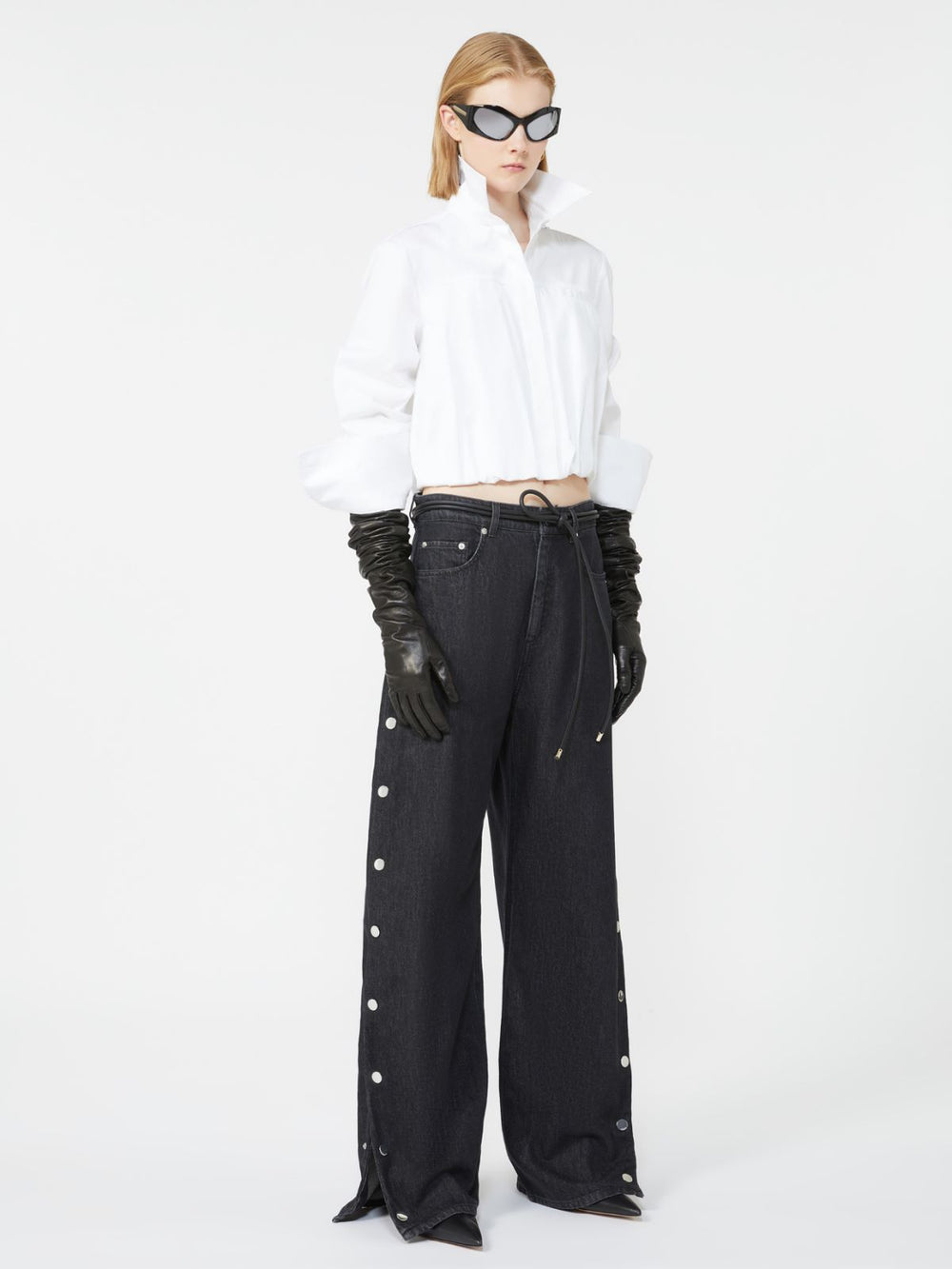 Boxy-fit cotton shirt - Optical white