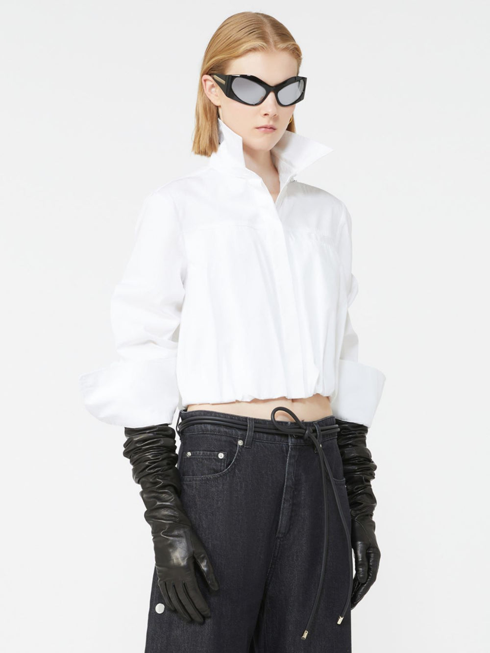 Boxy-fit cotton shirt - Optical white