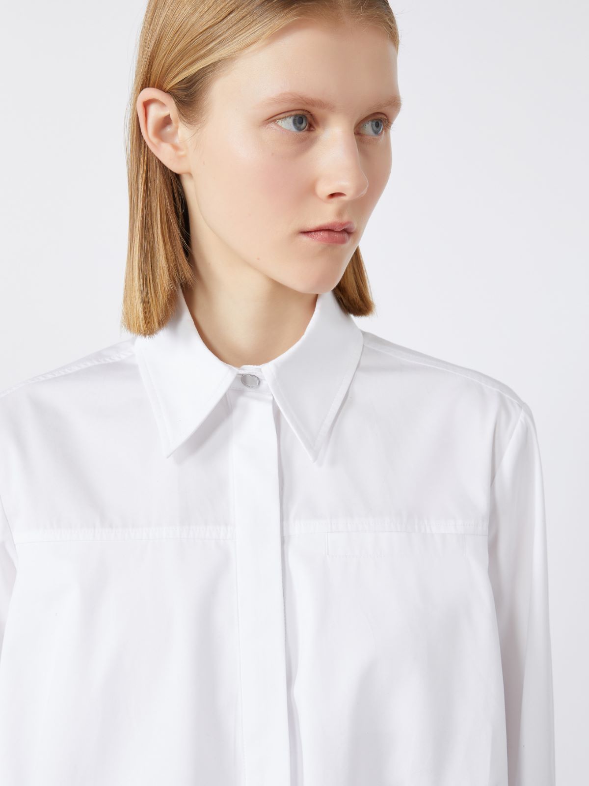 Boxy-fit cotton shirt - Optical white