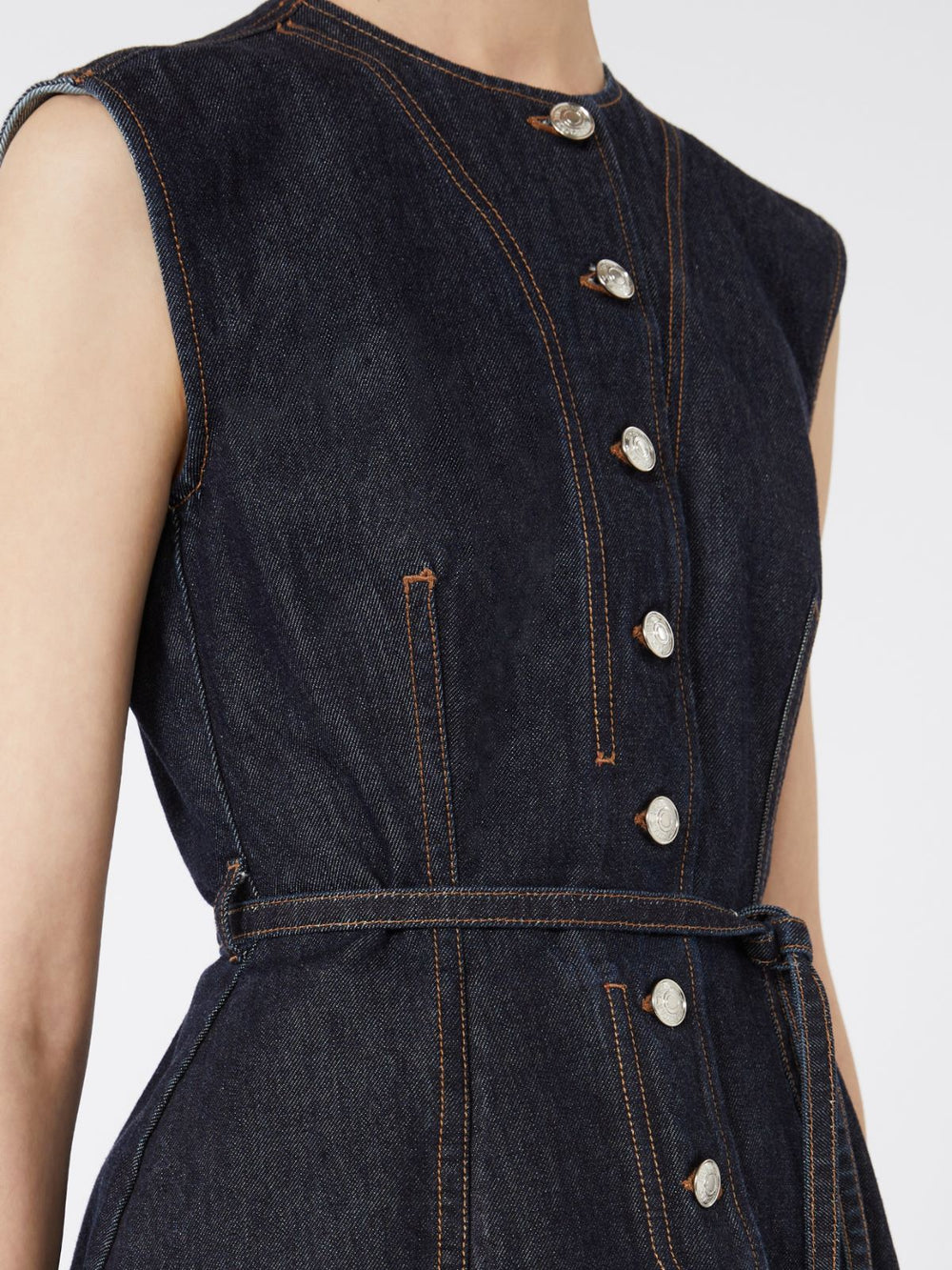 Sleeveless denim top - Midnightblue