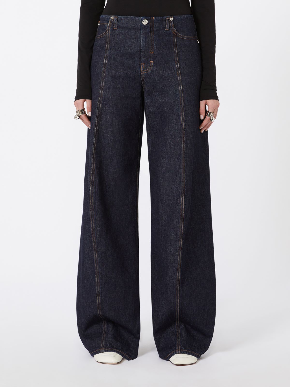 Oversized low-rise trousers - Midnightblue