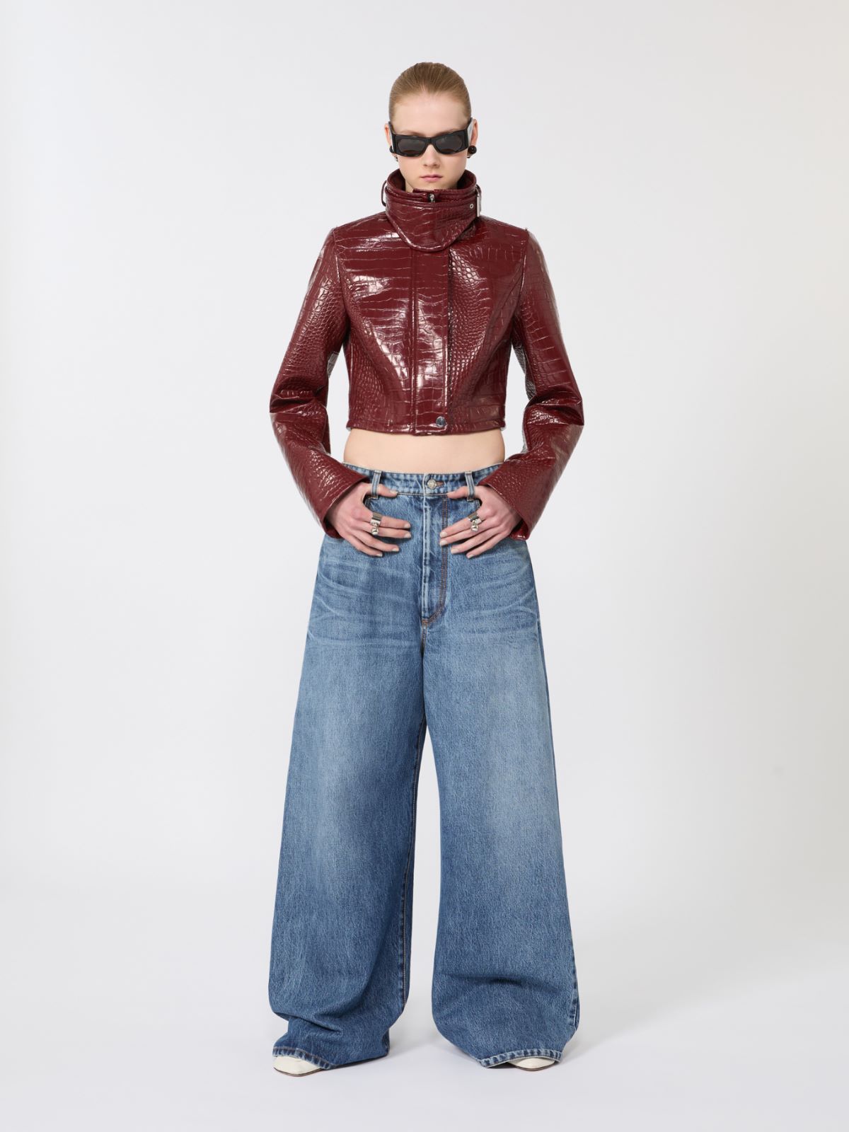 Oversized low-waisted jeans - Midnightblue
