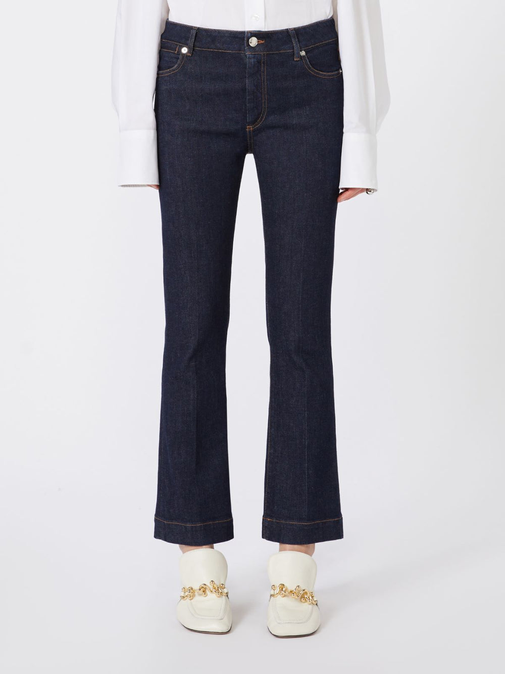 Perfect-fit mini flare jeans - Ultramarine