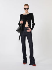 Slim-fit jeans with flared hems - Midnightblue