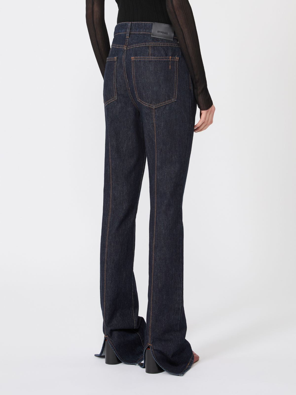 Slim-fit jeans with flared hems - Midnightblue