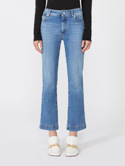 Perfect-fit low-rise mini flare trousers - Ultramarine