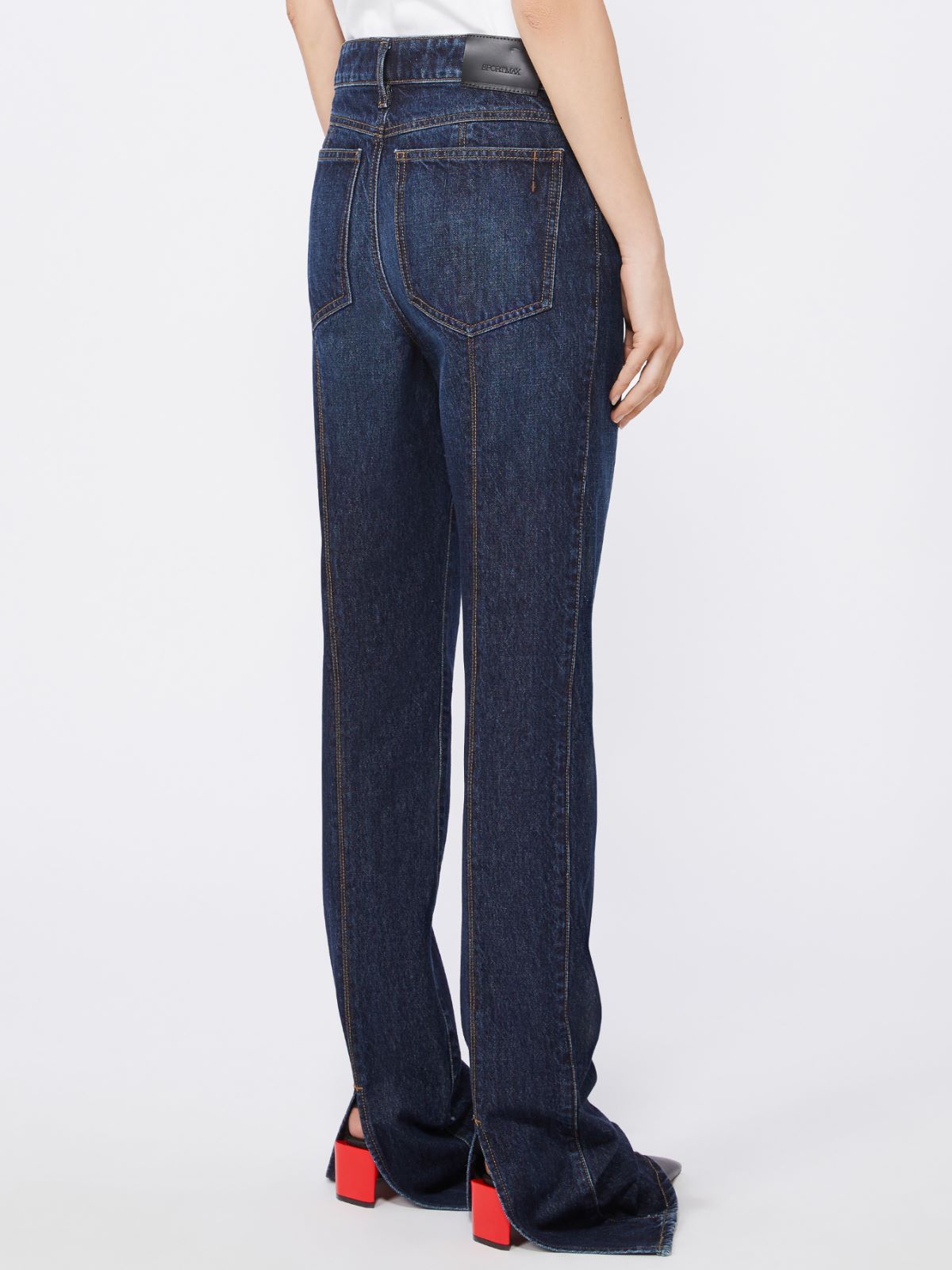 Low-waisted flared jeans - Midnightblue
