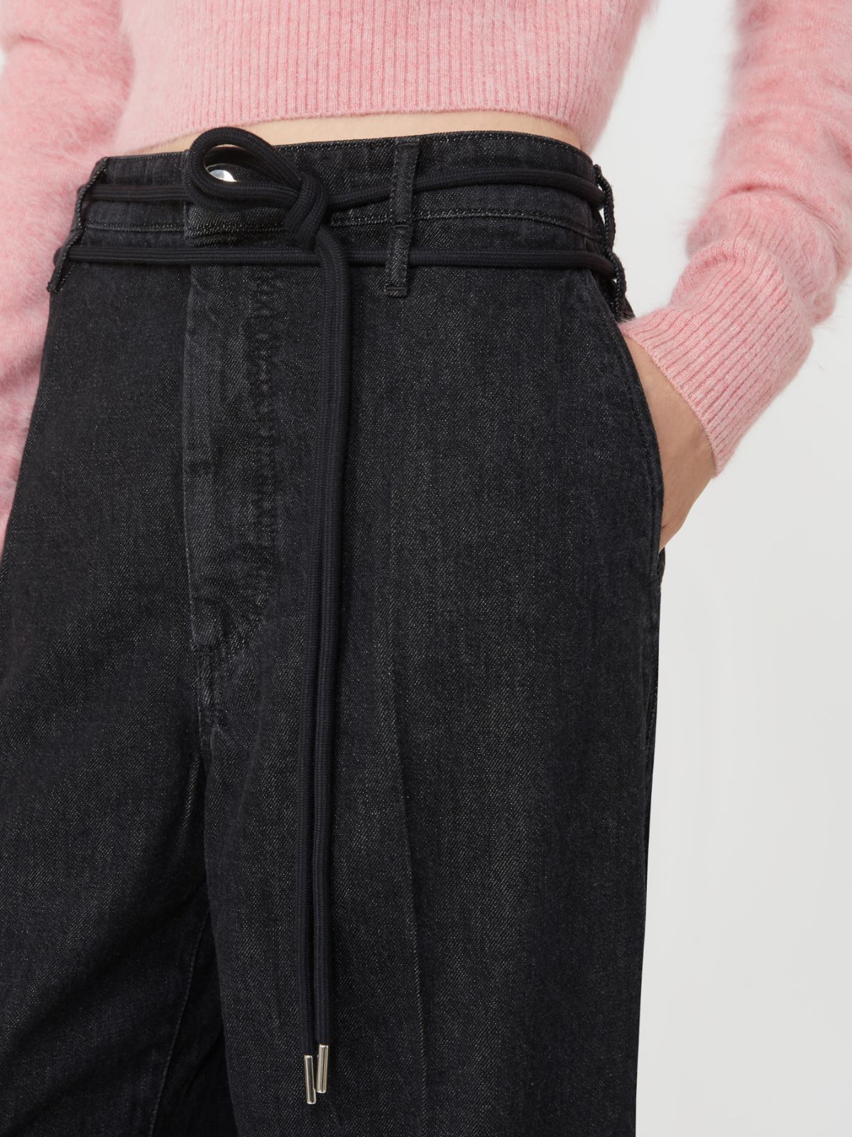 Jeans with belt - Black