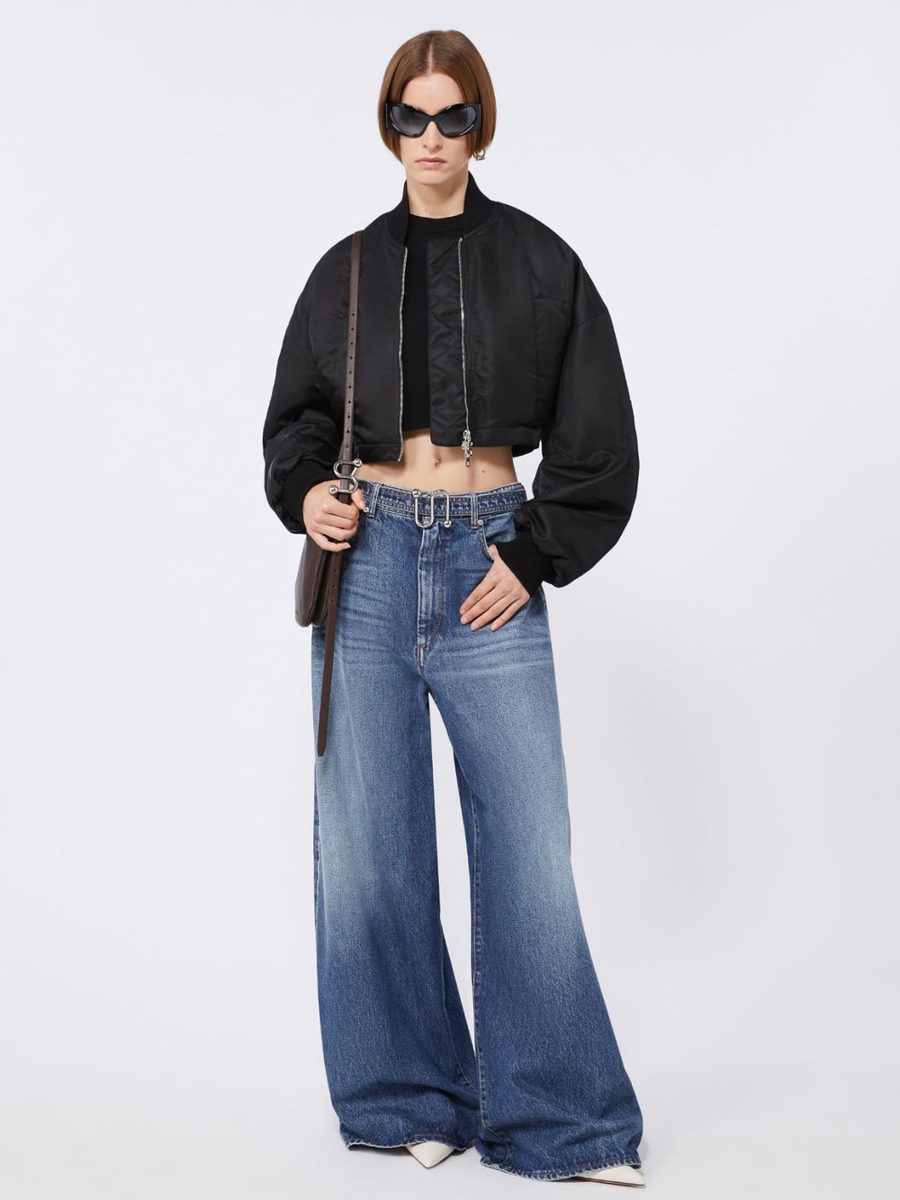 Oversize jeans with belt - Midnightblue