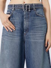Oversize jeans with belt - Midnightblue