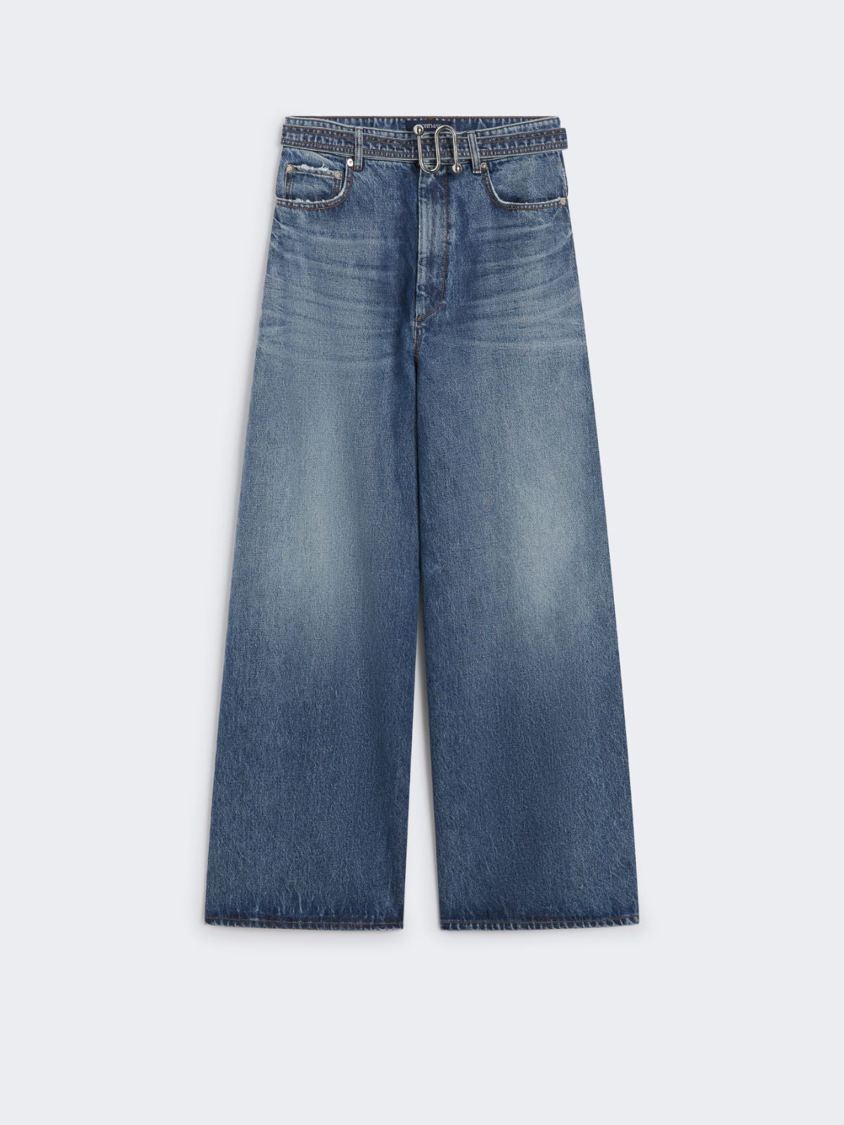 Oversize jeans with belt - Midnightblue