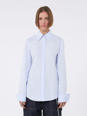 Cotton poplin shirt - Avio