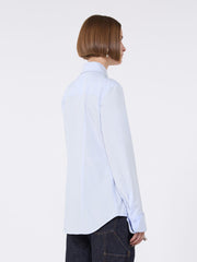 Cotton poplin shirt - Avio