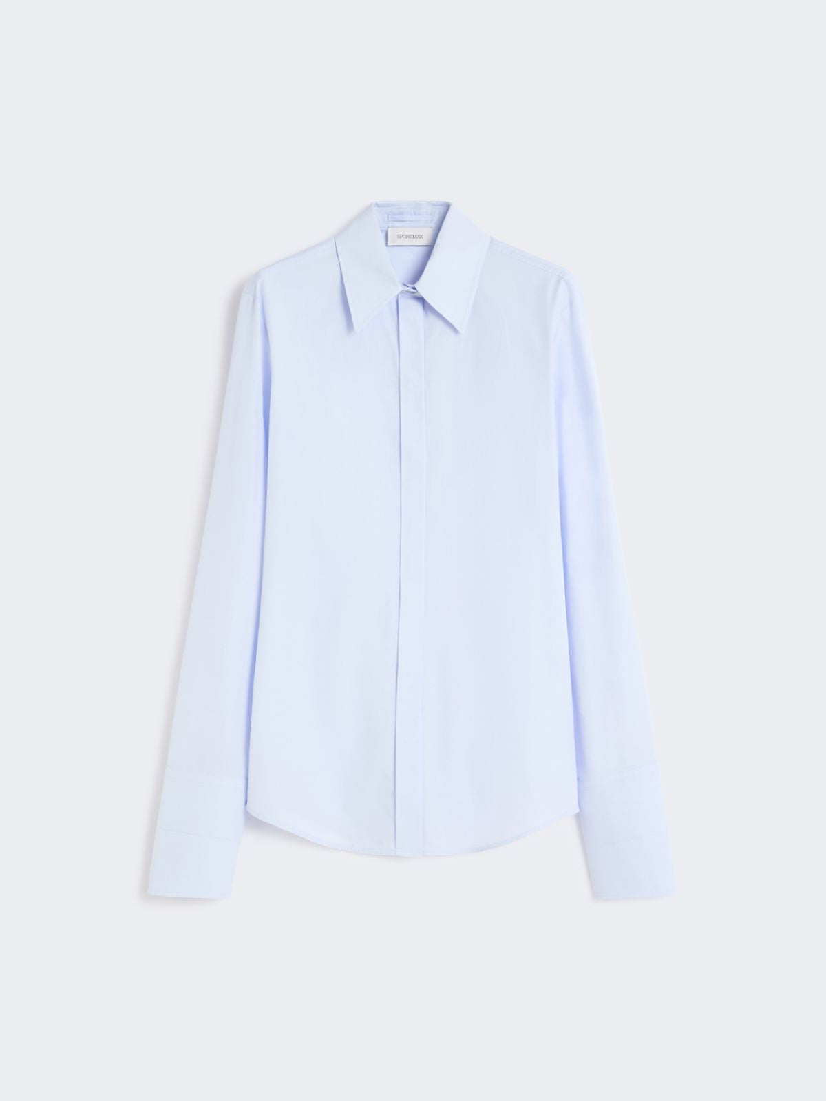 Cotton poplin shirt - Avio