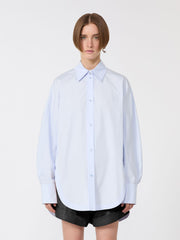 Poplin kimono-style tunic - Avio