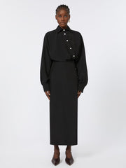 Asymmetrical shirt dress - Black