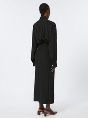Asymmetrical shirt dress - Black