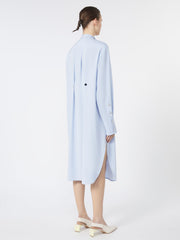 Shirt silk dress with scarf - Sky blue