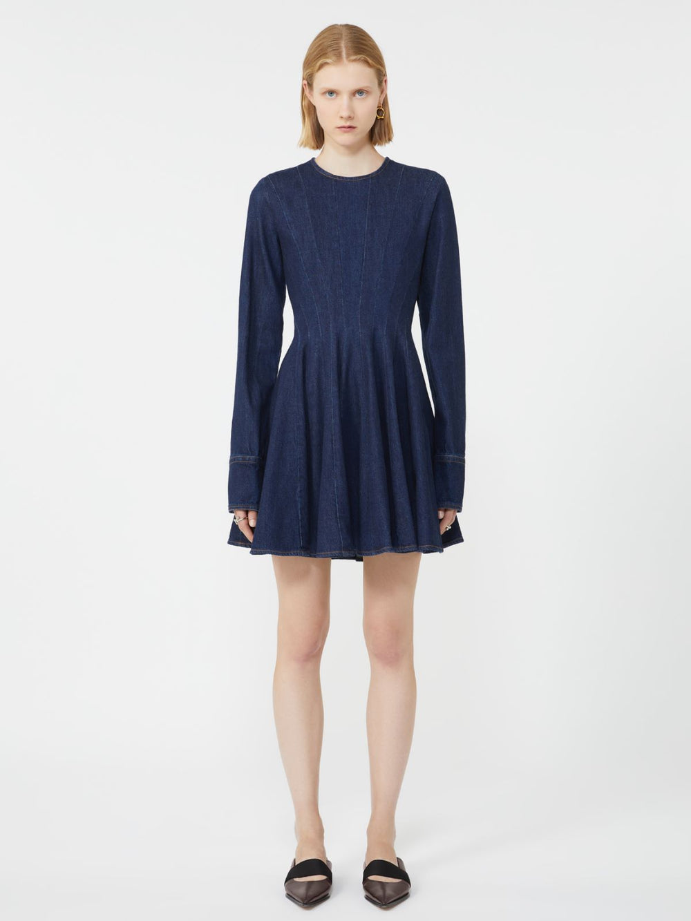 Blue denim mini dress - Midnightblue
