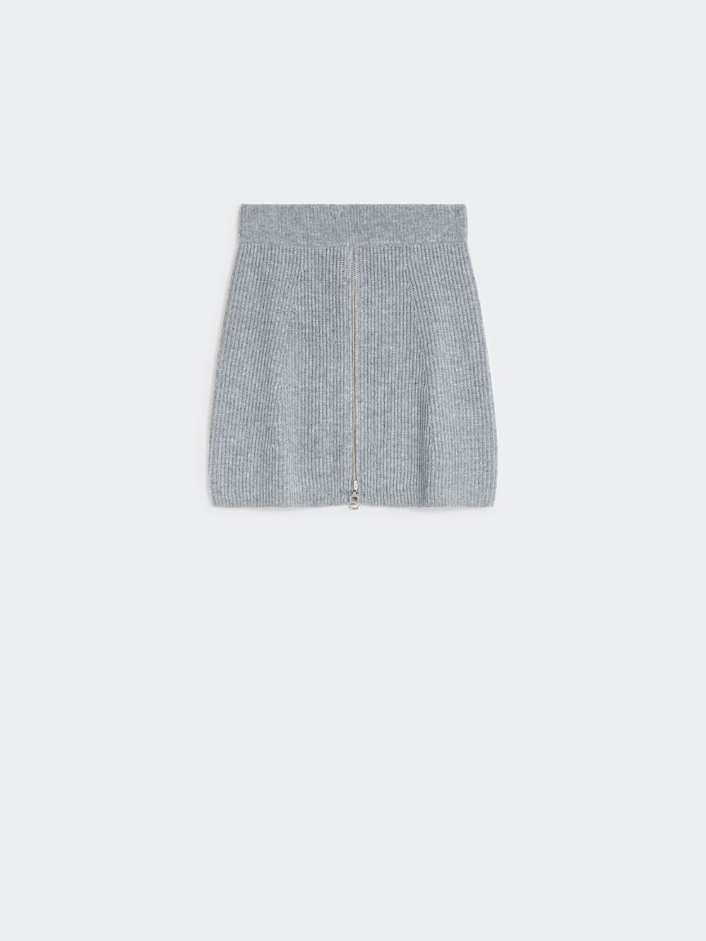Cashmere-blend mini skirt - Medium grey