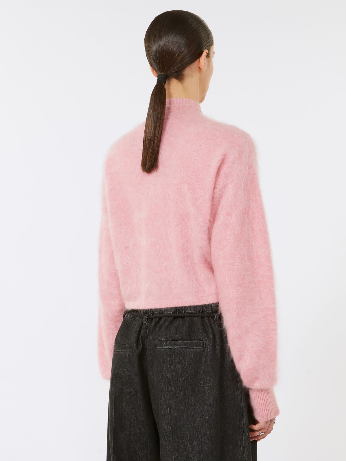 Boxy-fit cashmere bomber jacket - Pink