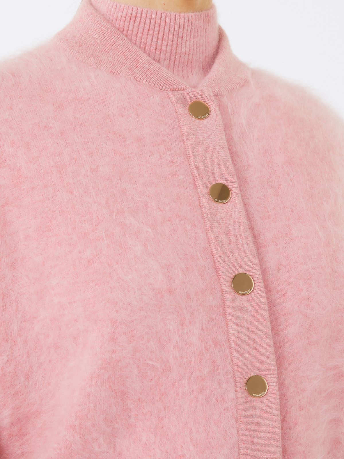 Boxy-fit cashmere bomber jacket - Pink