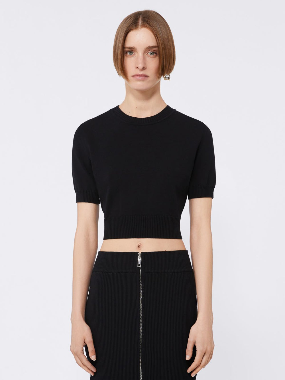 Boxy short sleeve shirt - Black