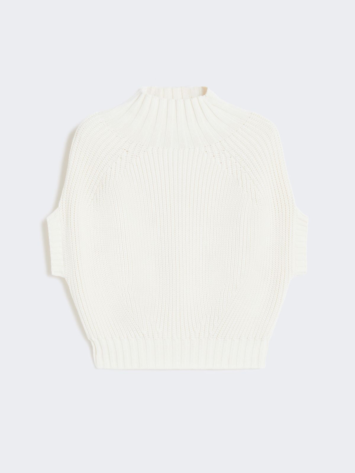 Balloon-Shaped Cotton Jumper - Ivory