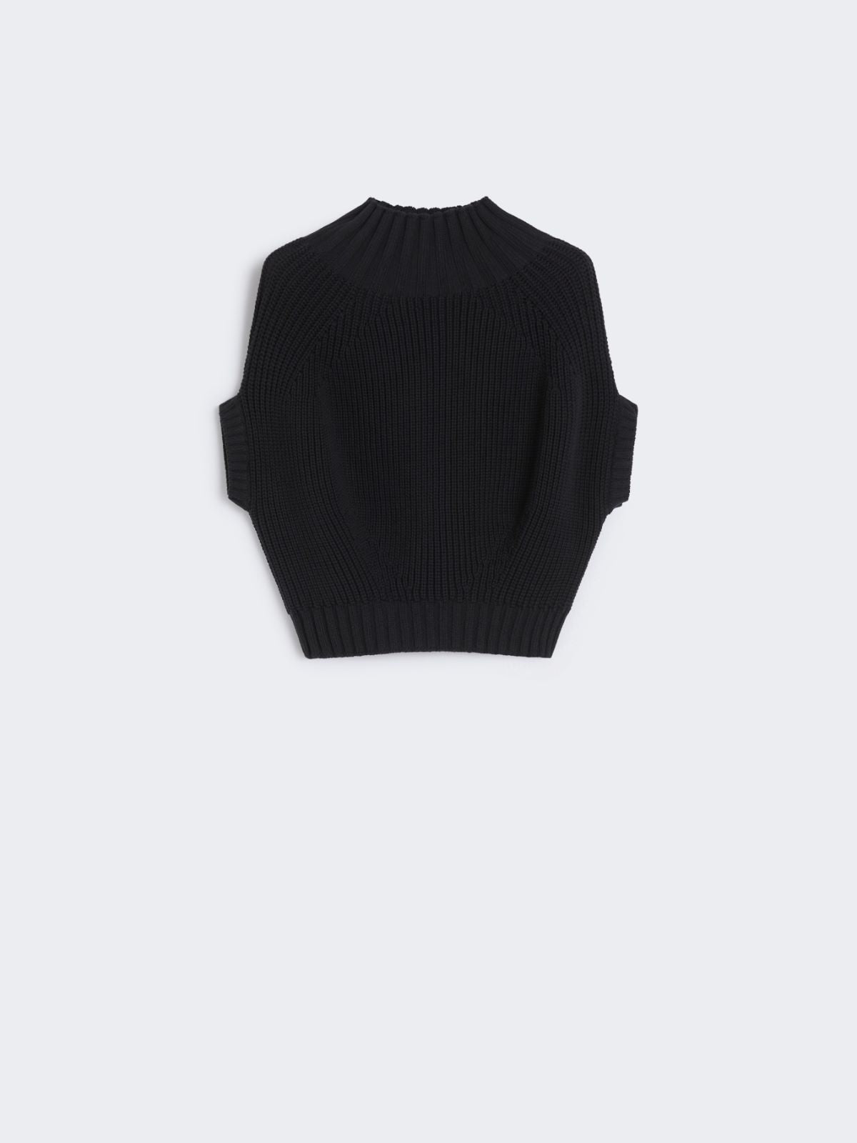 Balloon-Shaped Cotton Jumper - Black