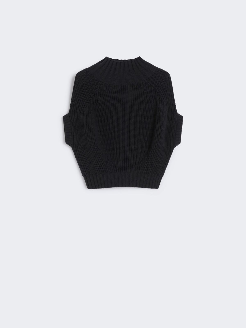 Balloon-Shaped Cotton Jumper - Black