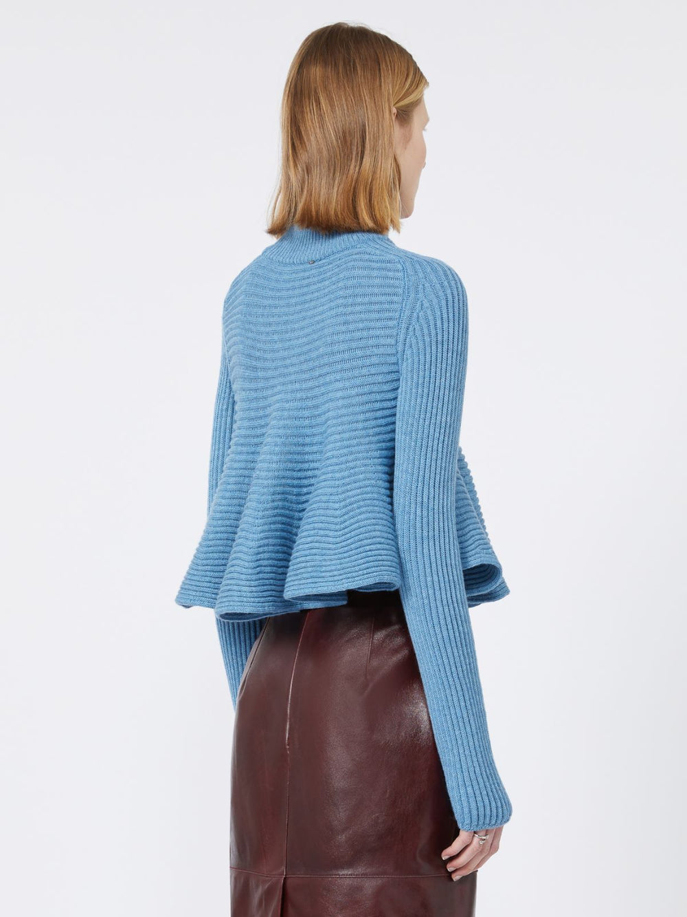 Babydoll Wool Sweater - Light blue