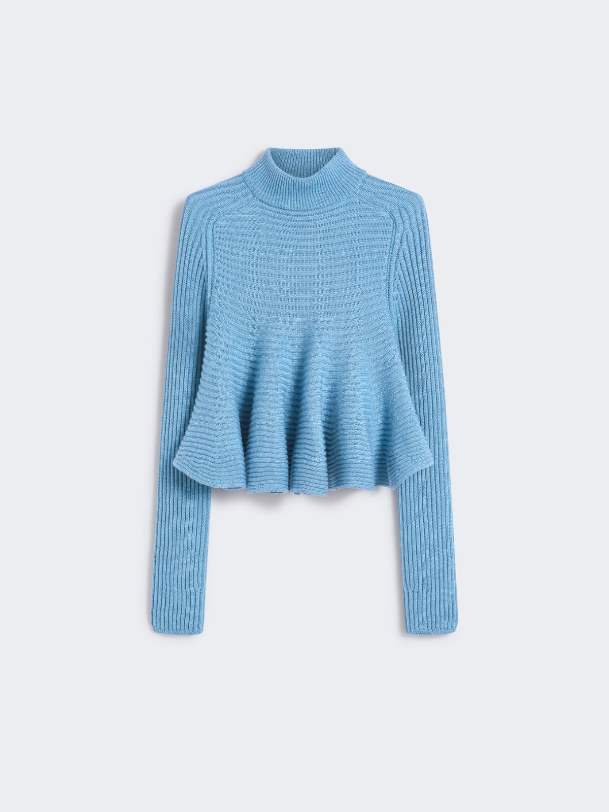 Babydoll Wool Sweater - Light blue