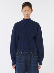 3D jacquard sweater - Midnightblue