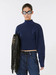 3D jacquard sweater - Midnightblue