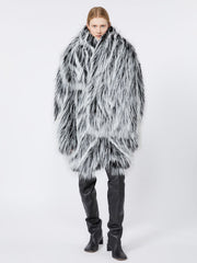 Oversized two-tone jacket - RUNWAY - Black