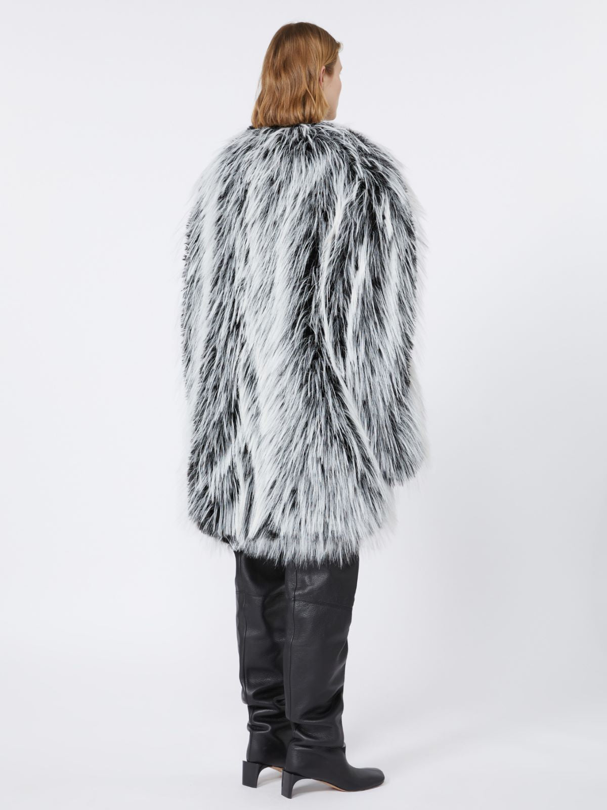 Oversized two-tone jacket - RUNWAY - Black