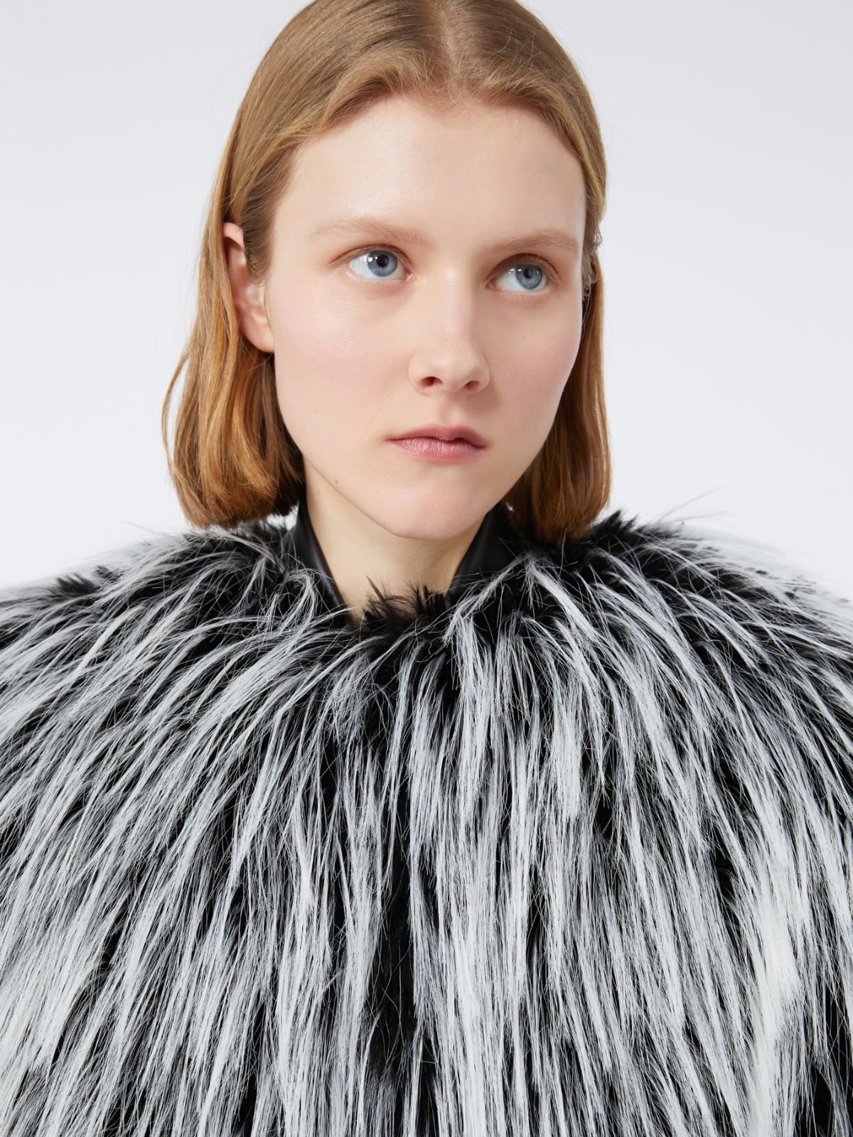 Oversized two-tone jacket - RUNWAY - Black