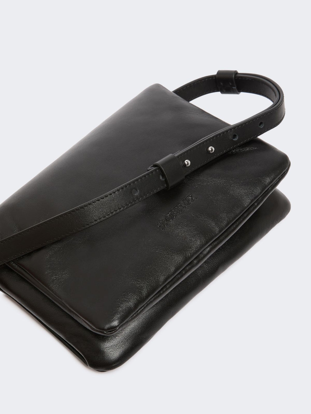 Padded nappa-leather mini Soffy Bag - Black