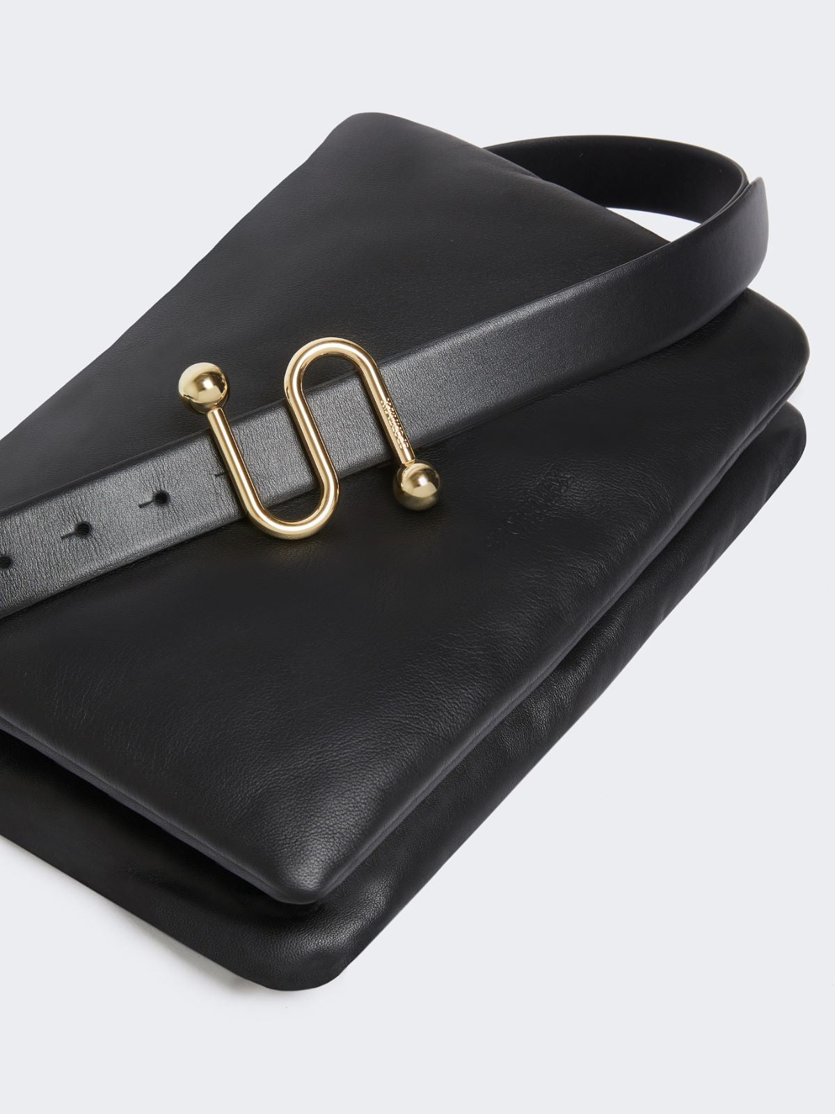 Padded nappa-leather Soffy Bag - Black