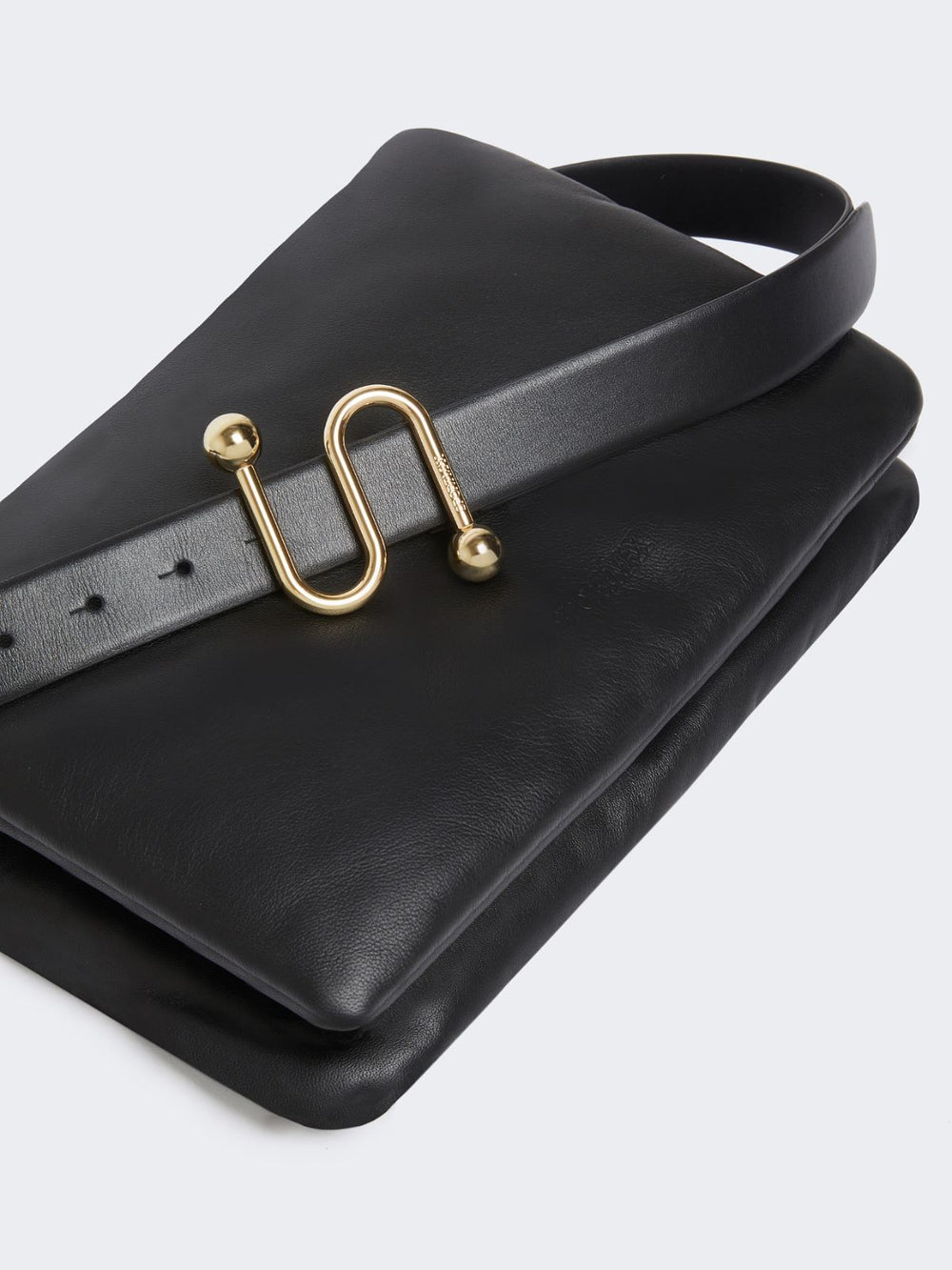 Padded nappa-leather Soffy Bag - Black