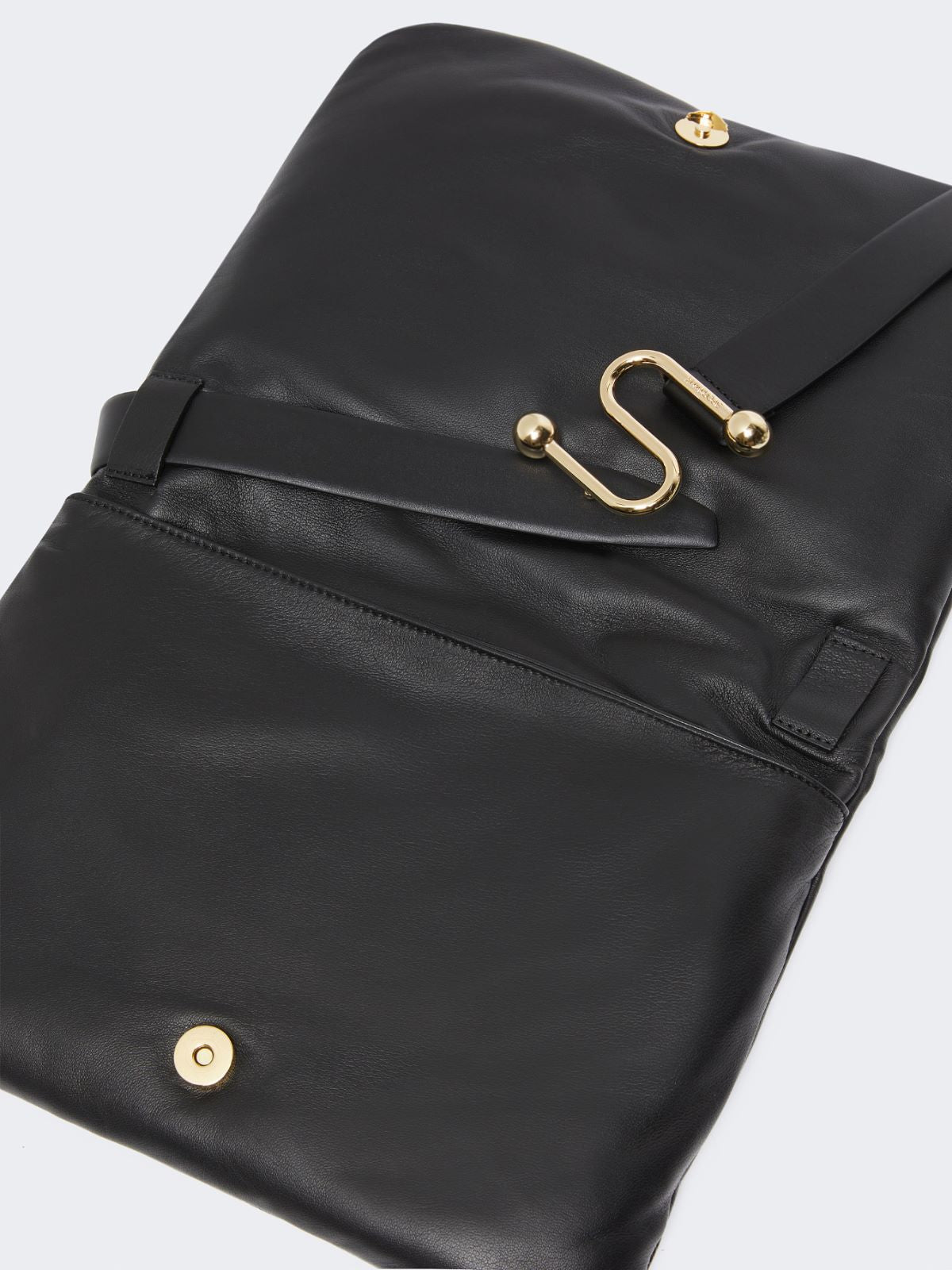 Padded nappa-leather Soffy Bag - Black