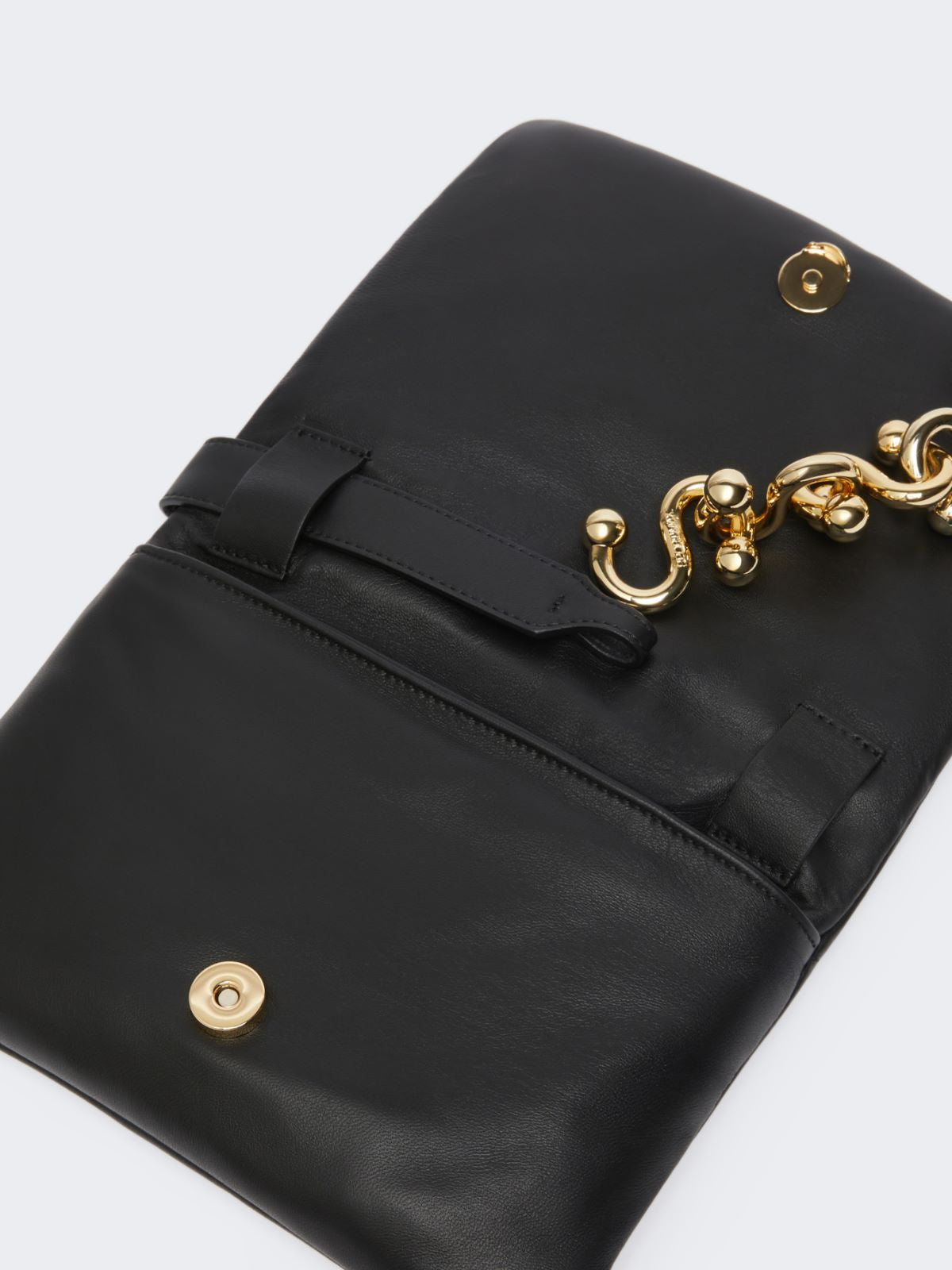 Padded nappa-leather mini Soffy Bag - Black