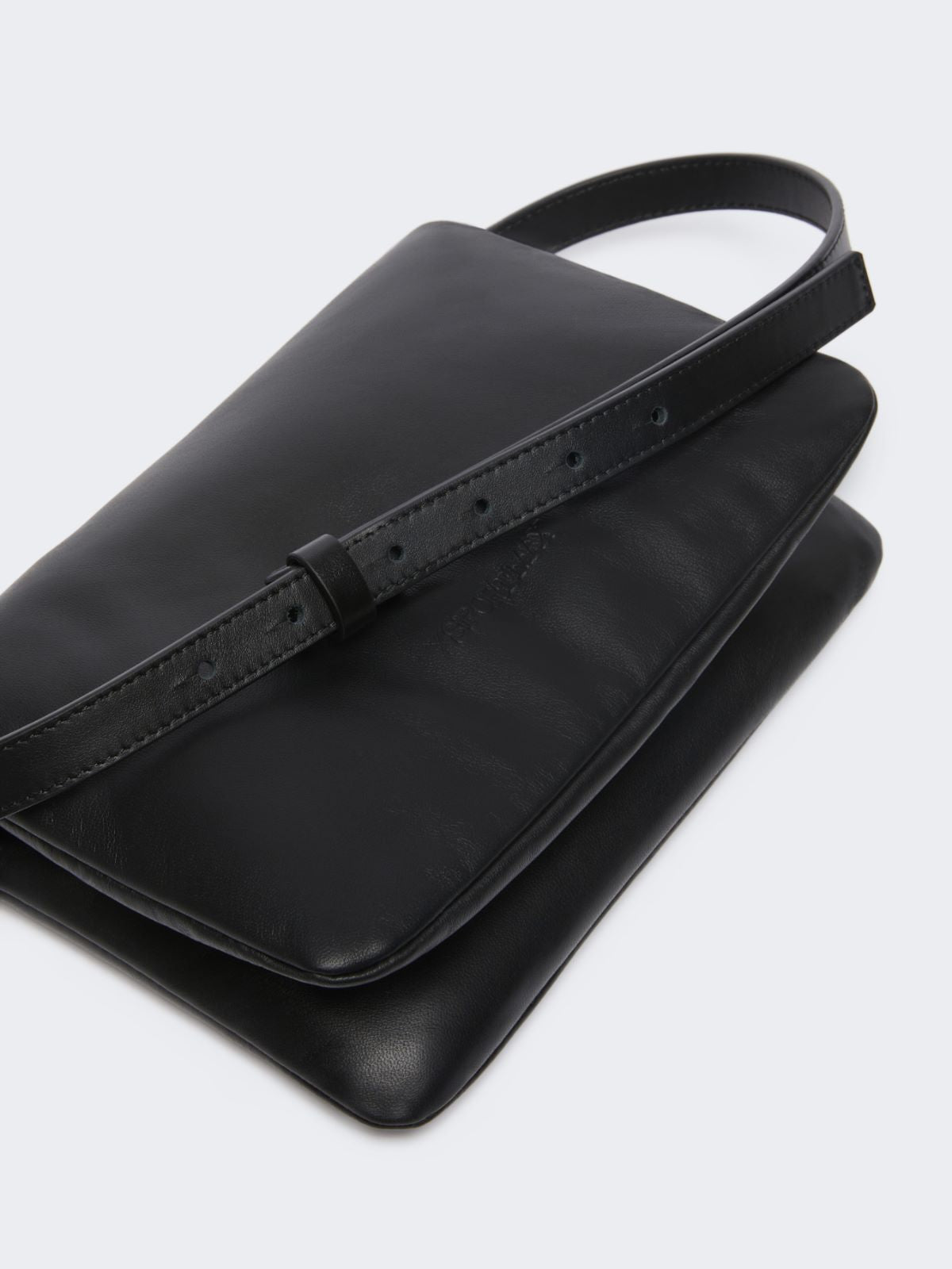 Padded nappa-leather mini Soffy Bag - Black