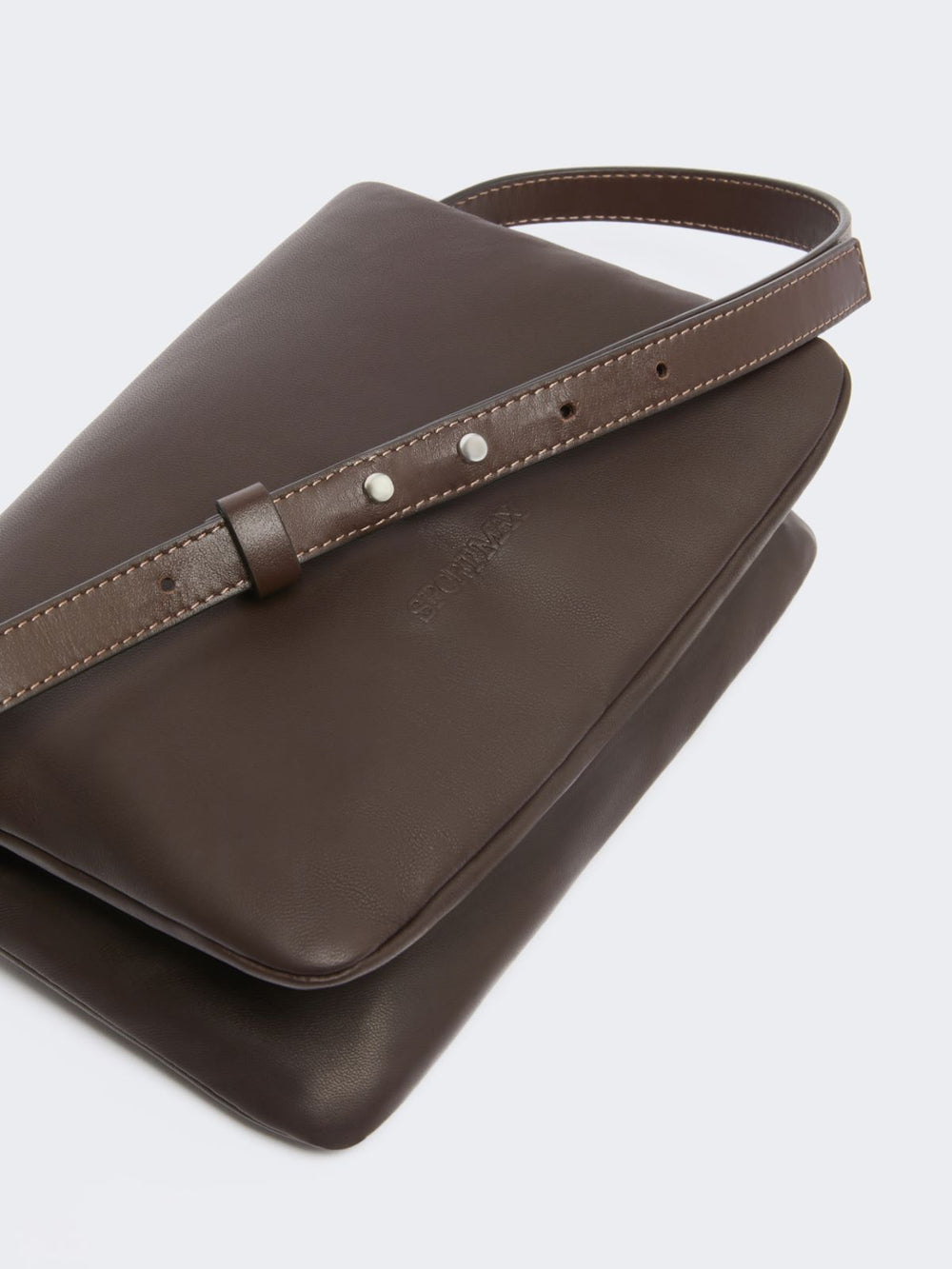 Padded nappa-leather mini Soffy Bag - Cocoa