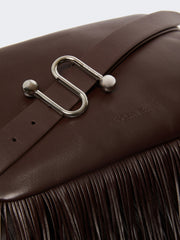 Soffy bag with long fringes - RUNWAY - Chocolate
