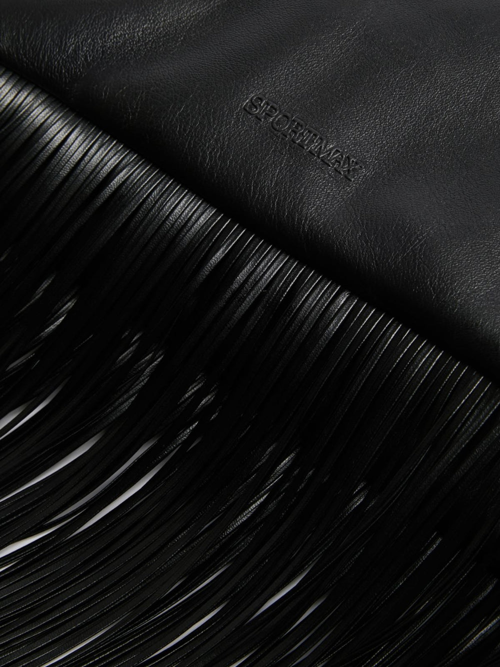 Mini Soffy Bag in nappa with fringes - Black