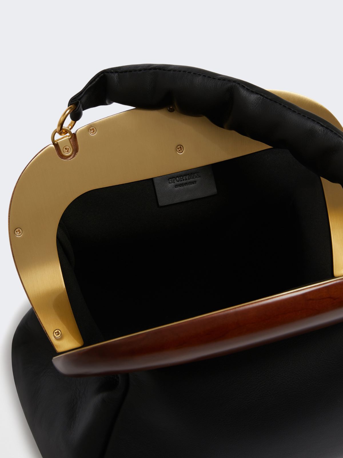 Medium leather Bouba bag - Black